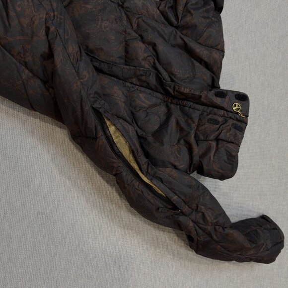 Columbia Womens Titanium 550 Jacket Black Brown Paisley 2 Way Zip Ski Coat Sz M - Picture 9 of 16
